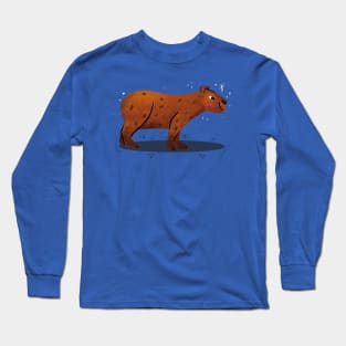 Capybara Painting Hand Drawn Long Sleeve T-Shirt